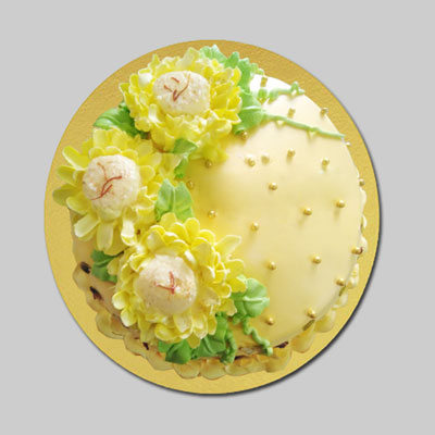 "Designer Bag with cream Flowers Cake - 3 kgs (Code F05) - Click here to View more details about this Product